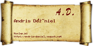 Andris Dániel névjegykártya
